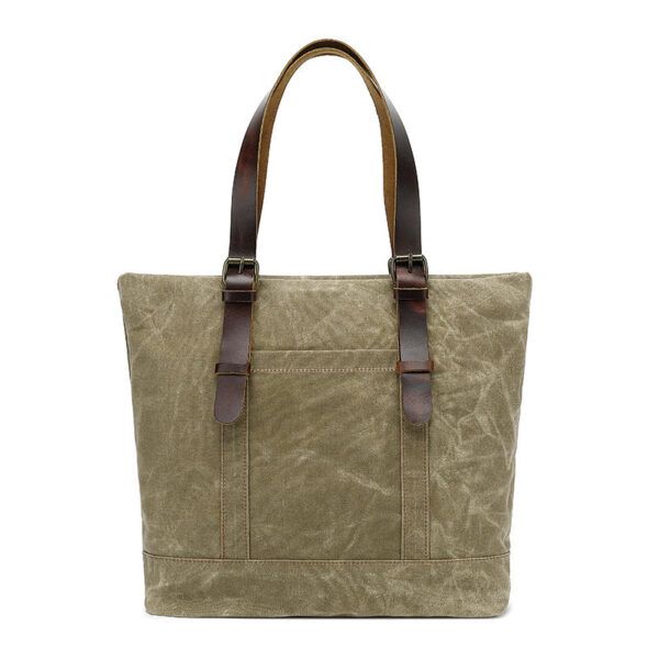 Canvas Cotton Tote Bag Water Resistant Shoulder Crossbody Handbag Bag - Image 3