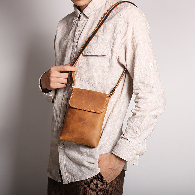 Handmade Genuine Leather Satchel Bag Shoulder Bag - Image 5