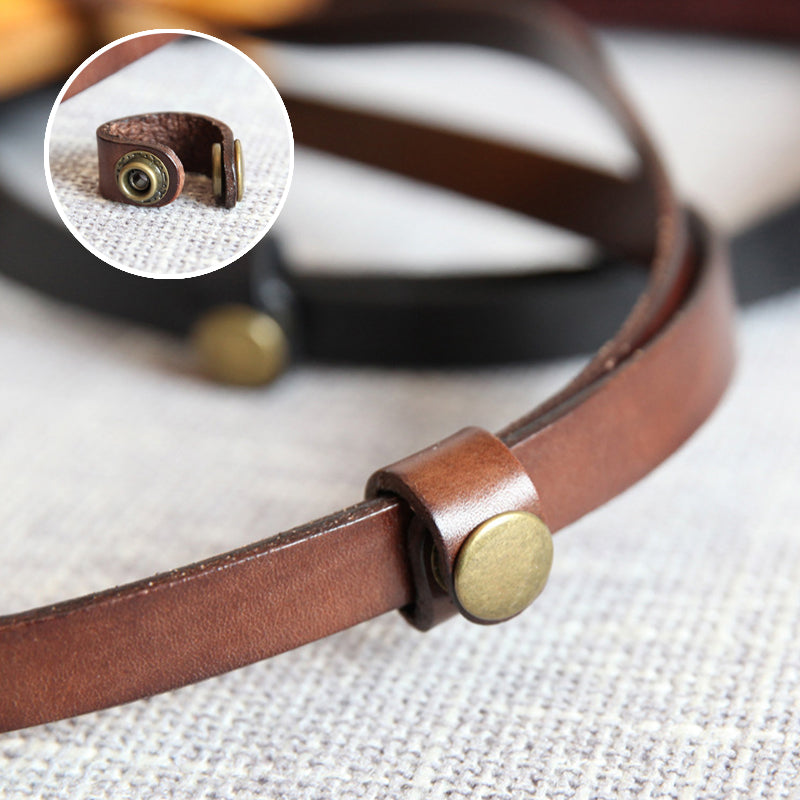 Handmade Vegetable Tanned Leather Tote Bag Leather Shopping Bag - Image 10