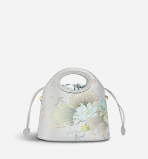 01_Printed_Jacquard_Lotus_Gray_Drawstring_Bucket_Bag_LD120670