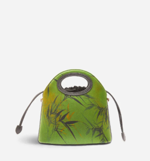 01_Xiangyunsha_Silk_Bamboo_Green_Drawstring_Bucket_Bag_YS120670