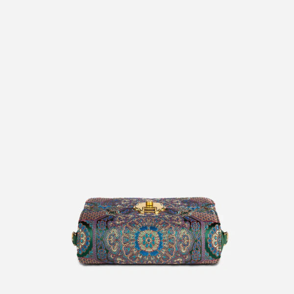 Song Brocade Leather Luxurious Clutch Handbag - Image 10