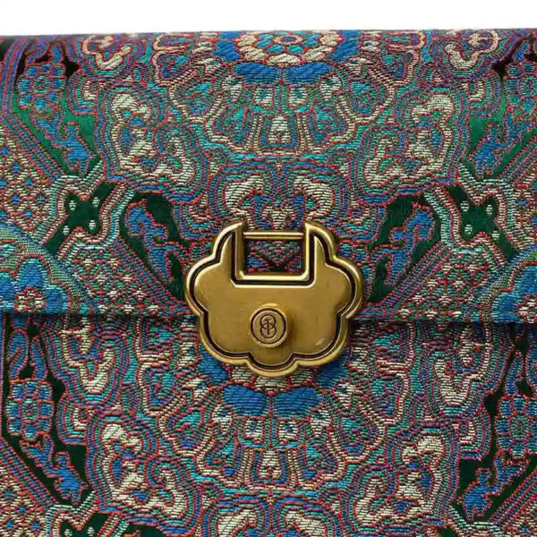 Song Brocade Leather Luxurious Clutch Handbag - Image 3