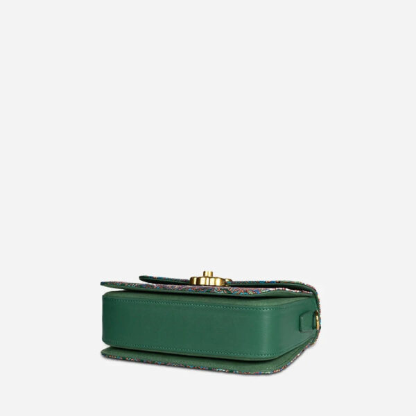 Song Brocade Leather Luxurious Clutch Handbag - Image 9