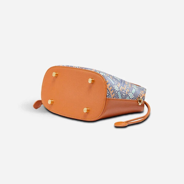 Zhuang Brocade Vintage Drawstring Bucket Bag - Image 15
