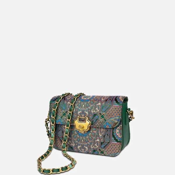 Song Brocade Leather Luxurious Clutch Handbag - Image 8