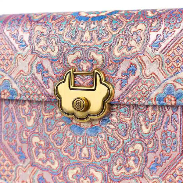 Song Brocade Leather Luxurious Clutch Handbag - Image 3