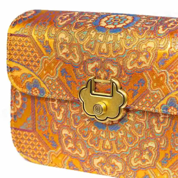 Song Brocade Leather Luxurious Clutch Handbag - Image 3