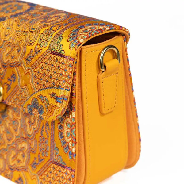 Song Brocade Leather Luxurious Clutch Handbag - Image 5