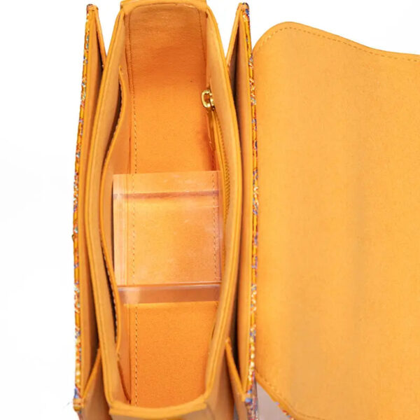 Song Brocade Leather Luxurious Clutch Handbag - Image 7