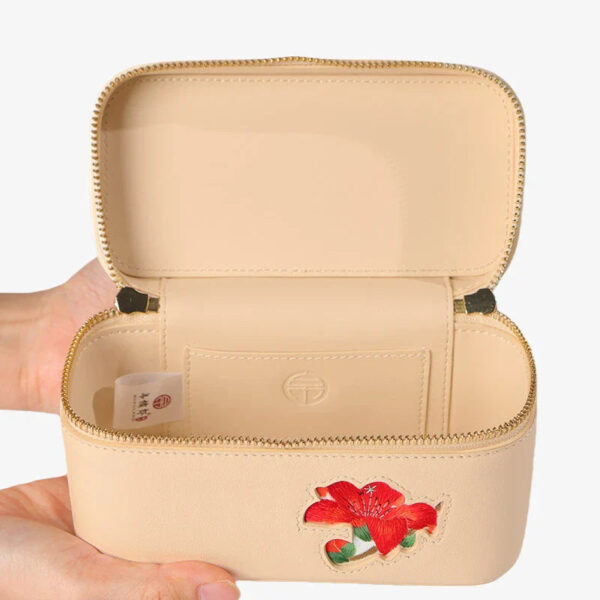 Handcrafted Embroidered Kapok Makeup Bag - Image 10