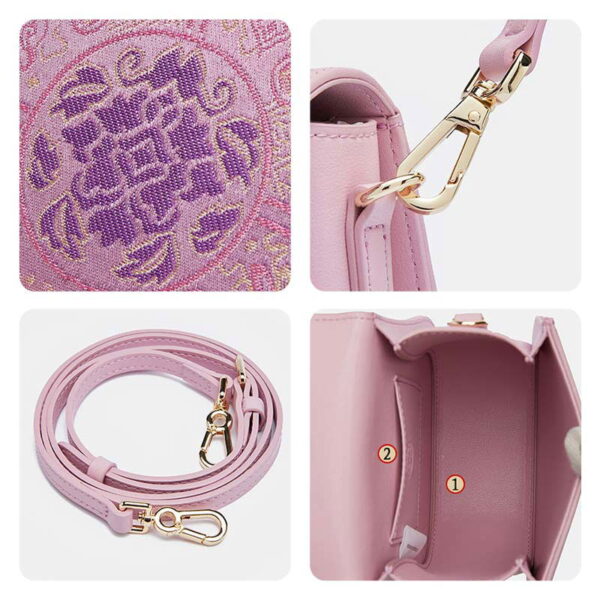 Brocade Jacquard Butterfly Designer Saddle Bag - Image 6