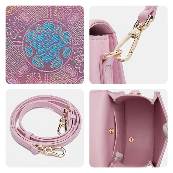 Brocade Jacquard Butterfly Designer Saddle Bag - Image 6