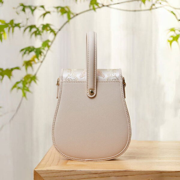 Brocade Jacquard Butterfly Designer Saddle Bag - Image 4