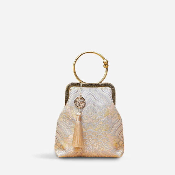 Brocade Jacquard New Chinese Style Kiss Lock Purse