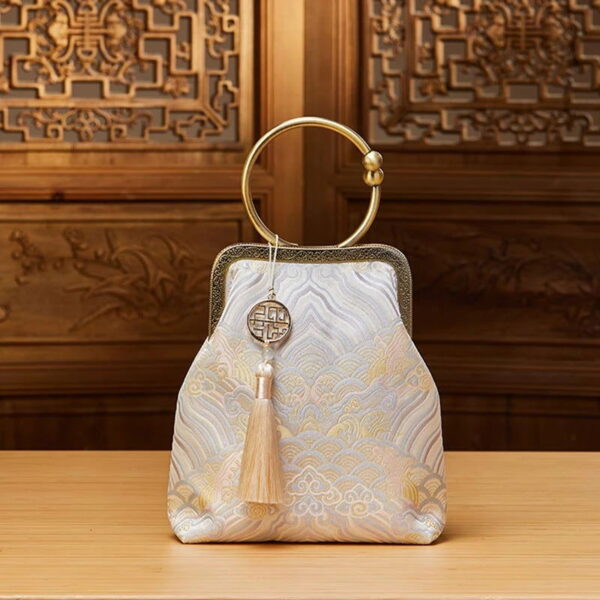 Brocade Jacquard New Chinese Style Kiss Lock Purse - Image 2