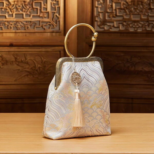 Brocade Jacquard New Chinese Style Kiss Lock Purse - Image 3