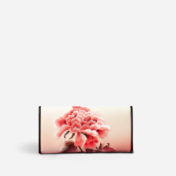Chinese Handcraft Embroidery Floral Slim Handheld Wallet - Image 12