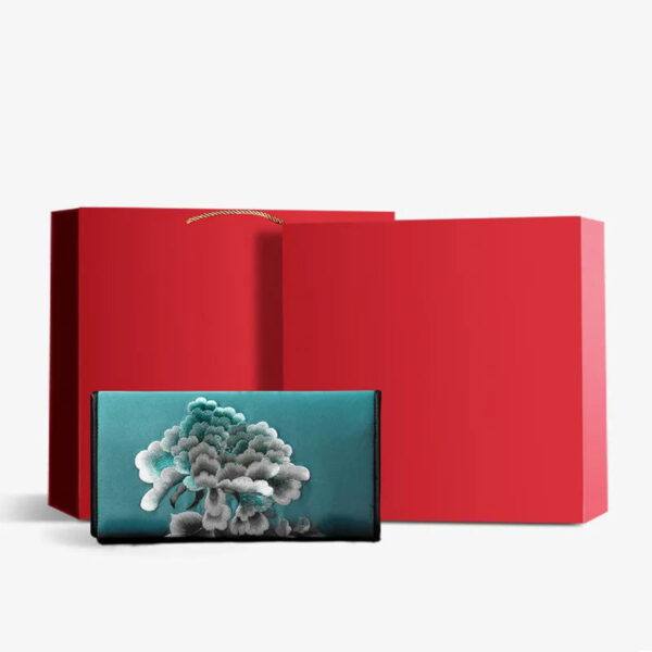 Chinese Handcraft Embroidery Floral Slim Handheld Wallet - Image 21