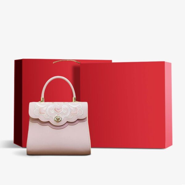 Embroidery Leather Ladies Cute Handbag Treasure Floral - Image 12