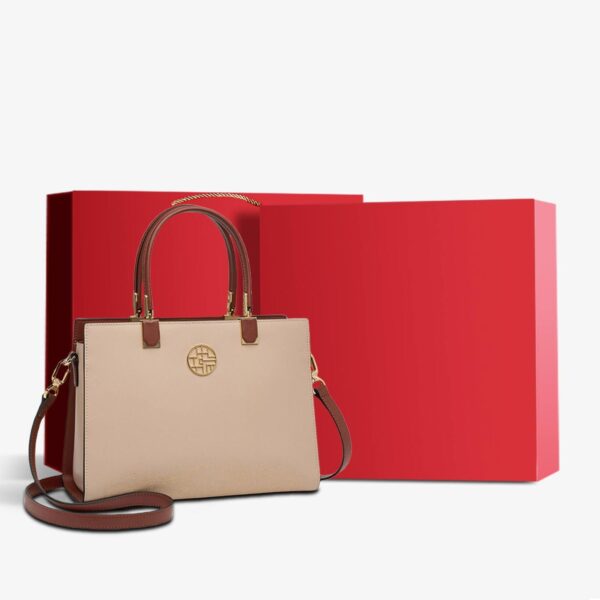 Embroidery Leather Ladies Tote Bag Chinese Style Handbag - Image 14