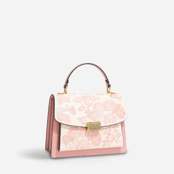 Embroidery Leather Peony Clutch Bag New Chinese Style Handbag - Image 7