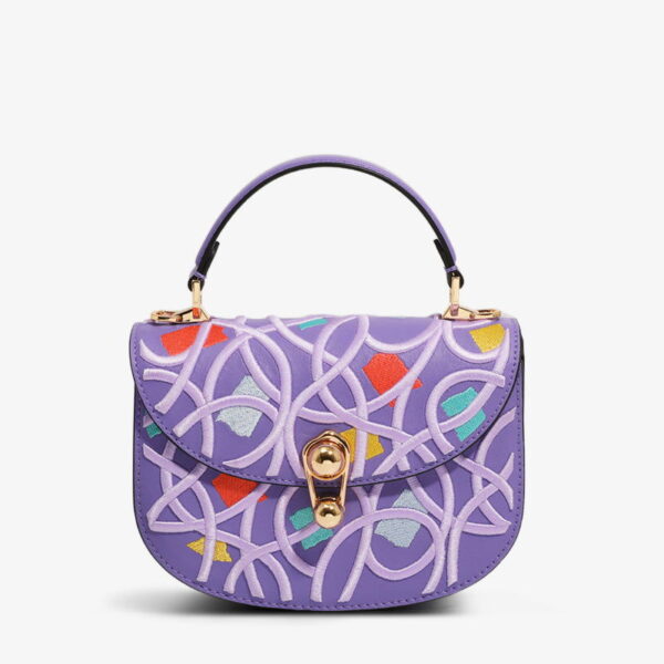 Embroidery Leather Saddle Handbag Fantastical Masterpiece - Image 2