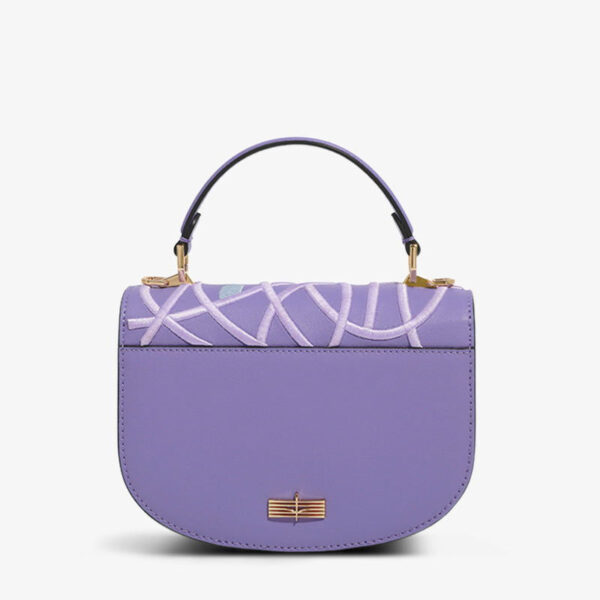 Embroidery Leather Saddle Handbag Fantastical Masterpiece - Image 5