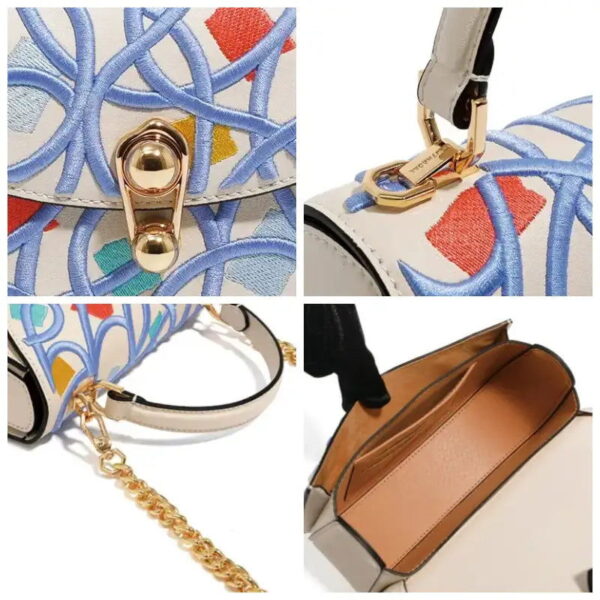Embroidery Leather Saddle Handbag Fantastical Masterpiece - Image 6
