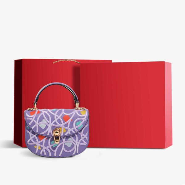 Embroidery Leather Saddle Handbag Fantastical Masterpiece - Image 8