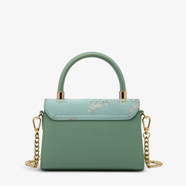 Embroidery Leather Shoulder Handbag Luxury Jacquard - Image 4