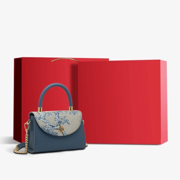 Embroidery Leather Shoulder Handbag Luxury Jacquard - Image 7