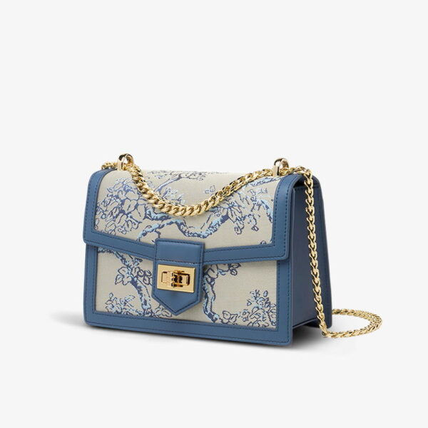 Embroidery Leather Shoulder Square Handbag Sacred Tree - Image 7