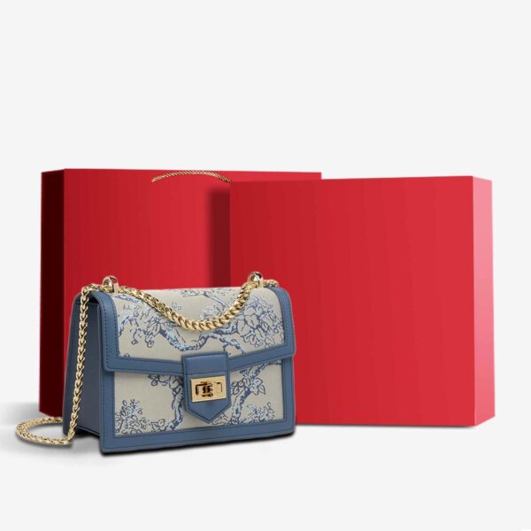 Embroidery Leather Shoulder Square Handbag Sacred Tree - Image 11