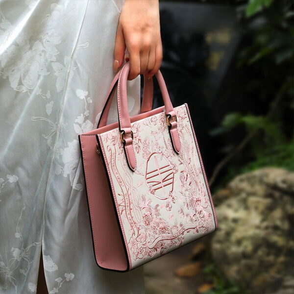 Embroidery Leather Tote Bag Dream Forest - Image 2