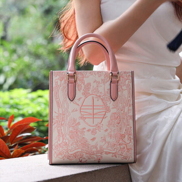 Embroidery Leather Tote Bag Dream Forest - Image 3