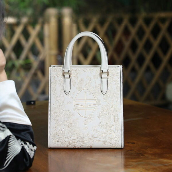 Embroidery Leather Tote Bag Dream Forest - Image 7