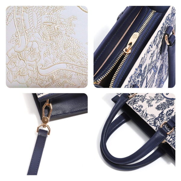 Embroidery Leather Tote Bag Dream Forest - Image 8
