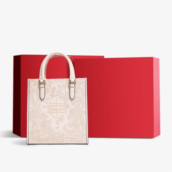 Embroidery Leather Tote Bag Dream Forest - Image 12