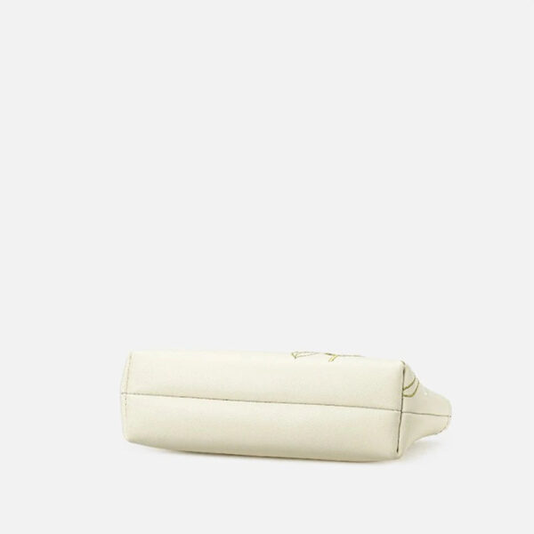 Embroidery Leather White Magnolia Women‘s Handbag Wallet - Image 8