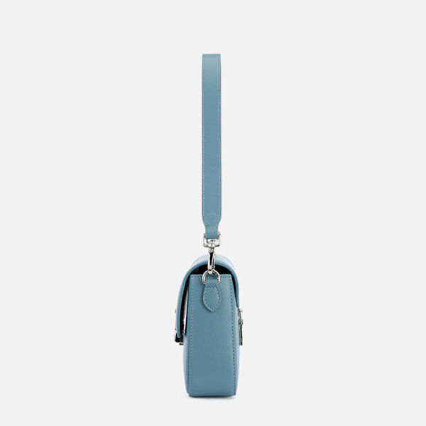 Embroidery Magnolia Leather Shoulder Bag with Scarf - Image 7