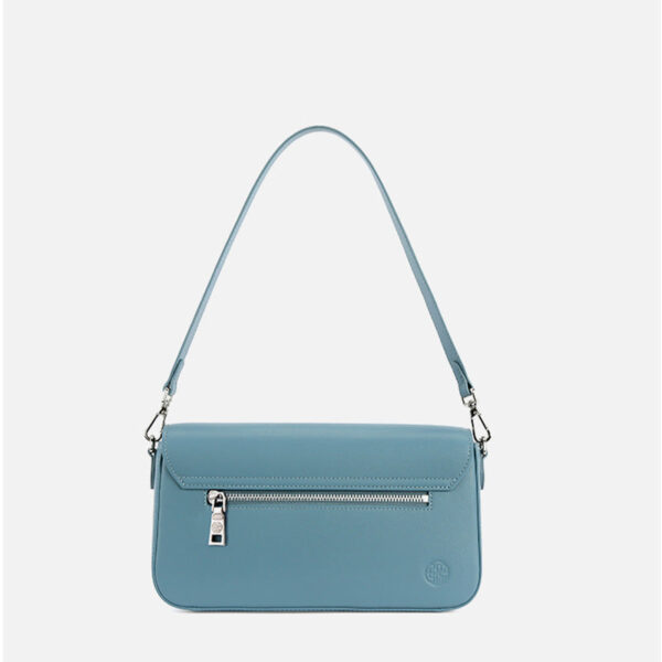 Embroidery Magnolia Leather Shoulder Bag with Scarf - Image 4