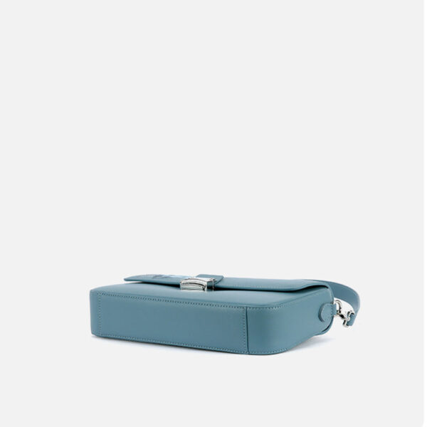 Embroidery Magnolia Leather Shoulder Bag with Scarf - Image 8