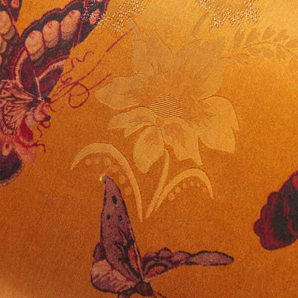 Xiangyunsha Silk Brown Butterfly Bamboo Handle Handbag - Image 7