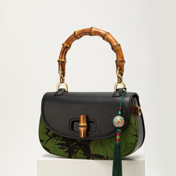 Xiangyunsha Silk Bamboo Joint Delicate Handbag with Pendant - Image 6