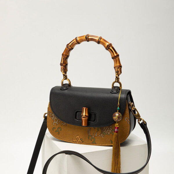 Xiangyunsha Silk Bamboo Joint Delicate Handbag with Pendant - Image 7