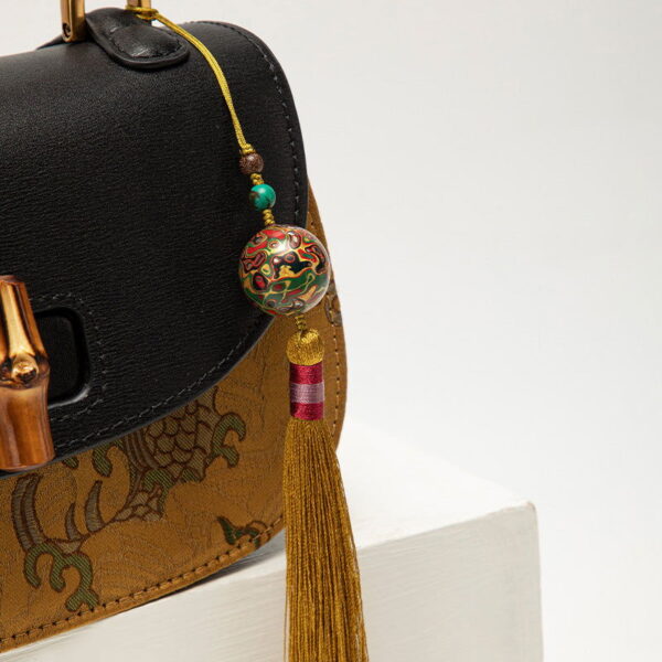 Xiangyunsha Silk Bamboo Joint Delicate Handbag with Pendant - Image 10