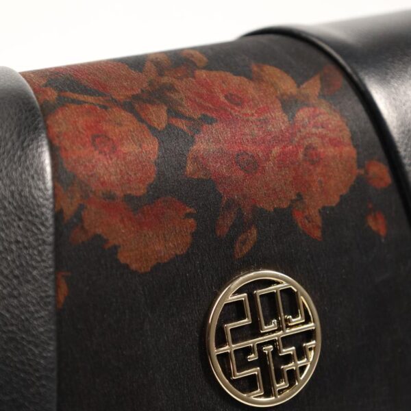 Xiangyunsha Silk Leather Black Casual Shoulder Clutch Bag - Image 3