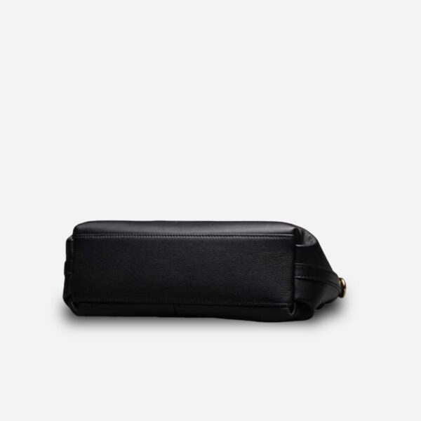 Xiangyunsha Silk Leather Black Casual Shoulder Clutch Bag - Image 6