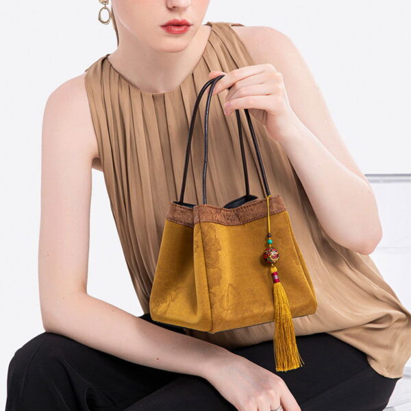 Xiangyunsha Silk Elegant Mini Bucket Bag - Image 2